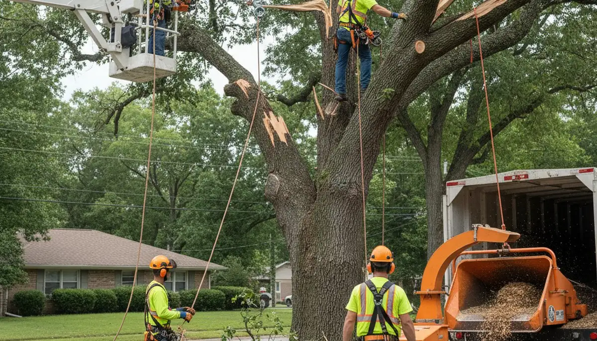 Emergency tree service in Boca Raton, FL responding to storm-damaged fallen trees safely