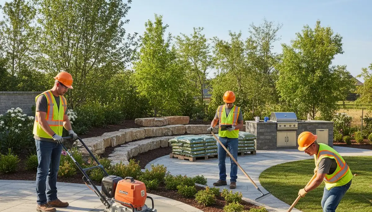 Landscape design for Boca Raton, FL tree service with trimmed palms and clean outdoor planting beds