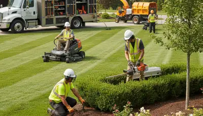 Boca Raton, FL tree service crew trimming and caring for South Florida landscape trees