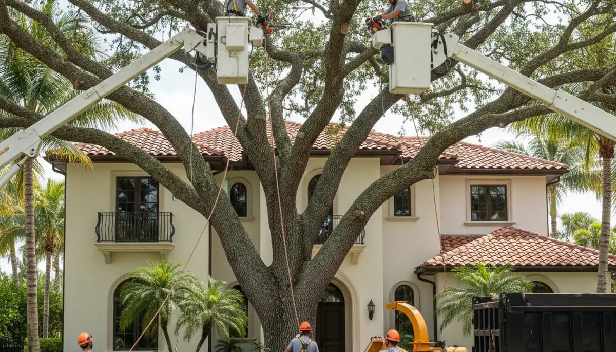 Professional tree trimming service in Boca Raton, FL for residential and commercial properties