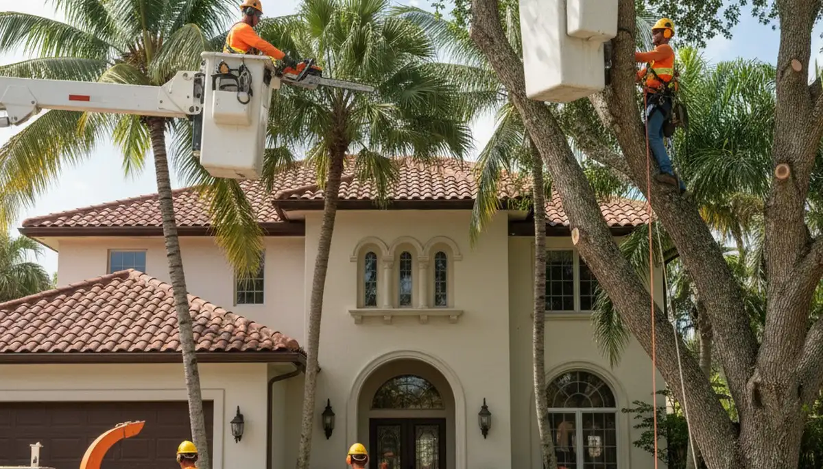Professional tree trimming service in Boca Raton, FL for safe tree care and maintenance